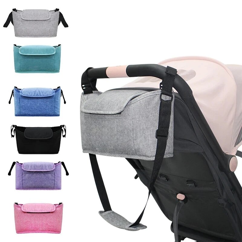 Baby Bag Nursery - กระเป๋ารถเข็นเด็กผ้าอ้อมเด็กกระเป๋าขนาดใหญ่ความจุรถเข็นเด็กOrganizerถ้วยผู้ถือขวดนมรถเข็นเด็กอุปกรณ์เสริมแขวนกระเป๋า