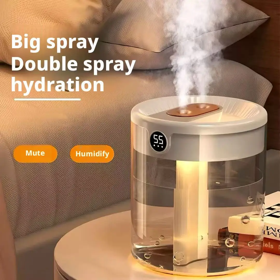 Baby Nursery Humidifier - เครื่องทำความชื้นแบบสเปรย์สามหัว เงียบสงบ ปริมาณละอองน้ำมาก ความจุขนาดใหญ่ สำหรับห้องนอน ห้องนั่งเล่น