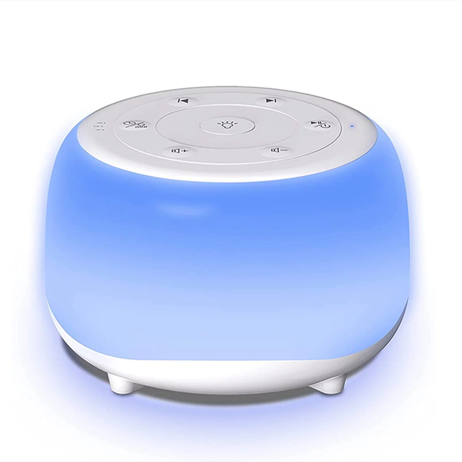 Baby Sound Machine White - เครื่องเสียงไวท์นอยส์ เครื่องเสียงสำหรับเด็กทารก พร้อมไฟกลางคืน 7 สี เครื่องช่วยนอนแบบพกพาพร้อมเสียงผ่อนคลาย