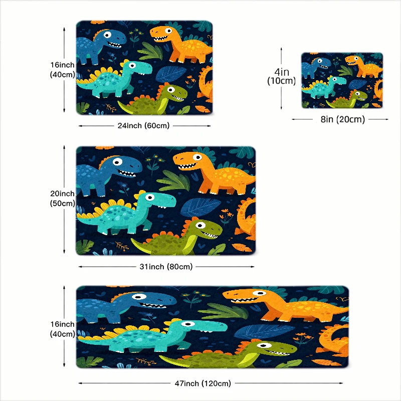 Baby Nursery Jungle Rug - แผ่นรองคลานกันน้ำลายไดโนเสาร์สำหรับเด็ก ตกแต่งห้องเด็ก ลายป่าซาฟารี ของเล่นสำหรับห้องเด็ก