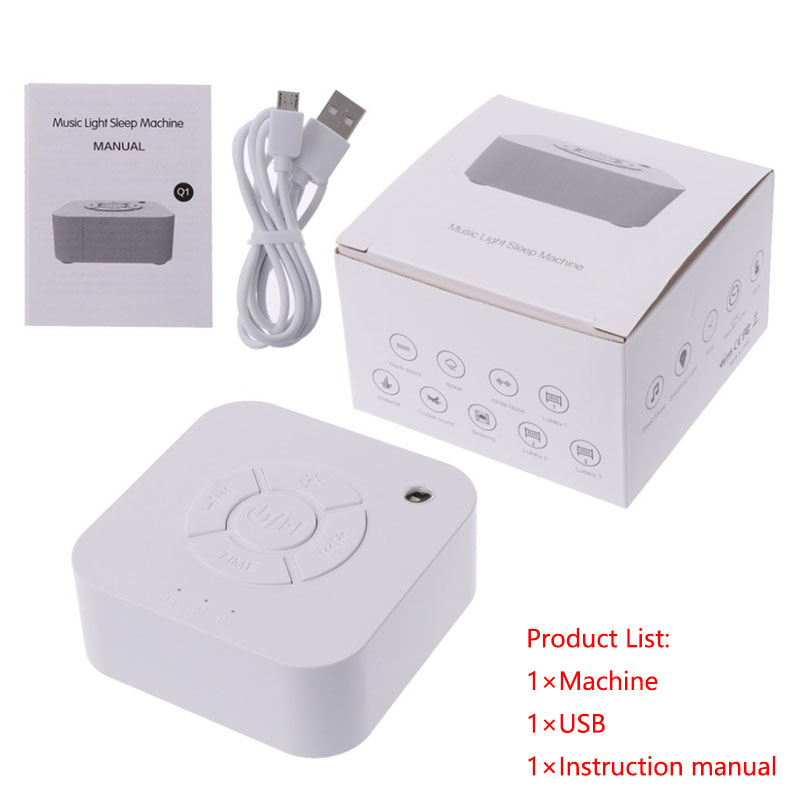 Baby Sound Machine White - เครื่องเสียงสีขาว USB ชาร์จตั้งเวลาปิดเครื่อง Sleep Sound Machine