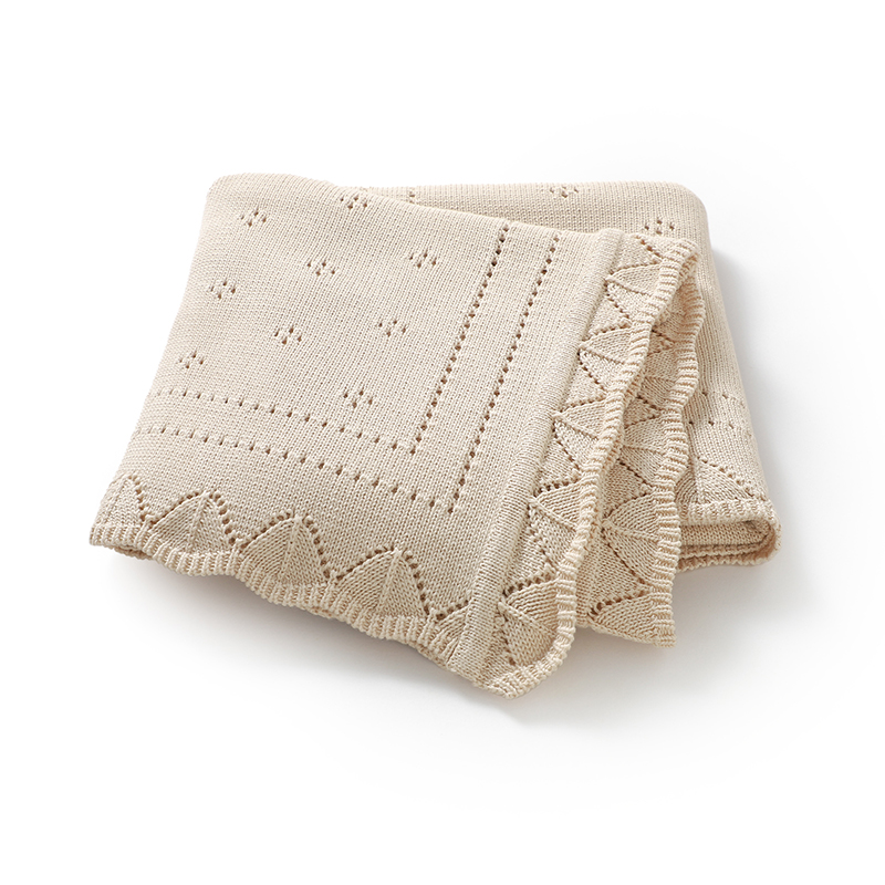 Baby Girl Nursery Quilt - ผ้าห่มเด็กทารก ผ้าฝ้ายถัก 100*80 ซม. สำหรับเด็กแรกเกิด ทั้งเด็กชายและเด็กหญิง