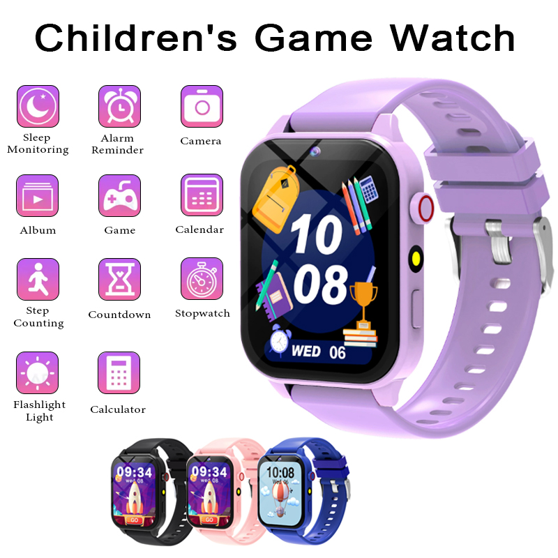 Wearable Baby Monitor - สมาร์ทวอทช์เกมเด็กนาฬิกา 1.83 นิ้วจอแสดงผลเครื่องวัดการนอนหลับกล้องนาฬิกาปลุกเด็กสร้อยข้อมือสำหรับชายหญิงของขวัญ