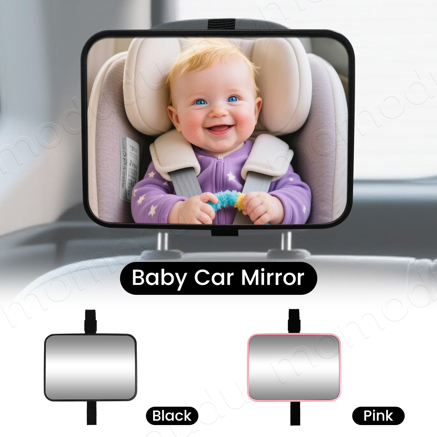 Wearable Baby Monitor - กระจกรถเด็กกระจกมองหลังเด็กทารกการตรวจสอบกระจกสําหรับที่นั่งด้านหลังรถยนต์ Universal Fit กระจกรถเด็ก