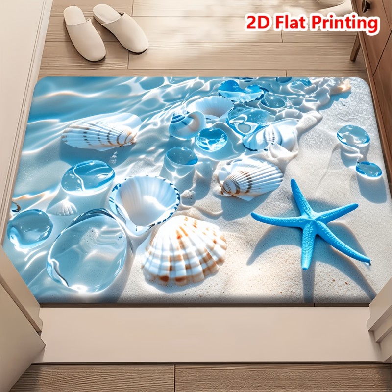 Baby Nursery Jungle Rug - พรมเช็ดเท้ารูปสัตว์ซาฟารี ช้าง ยีราฟ ลิง ป่า ป้องกันการลื่น