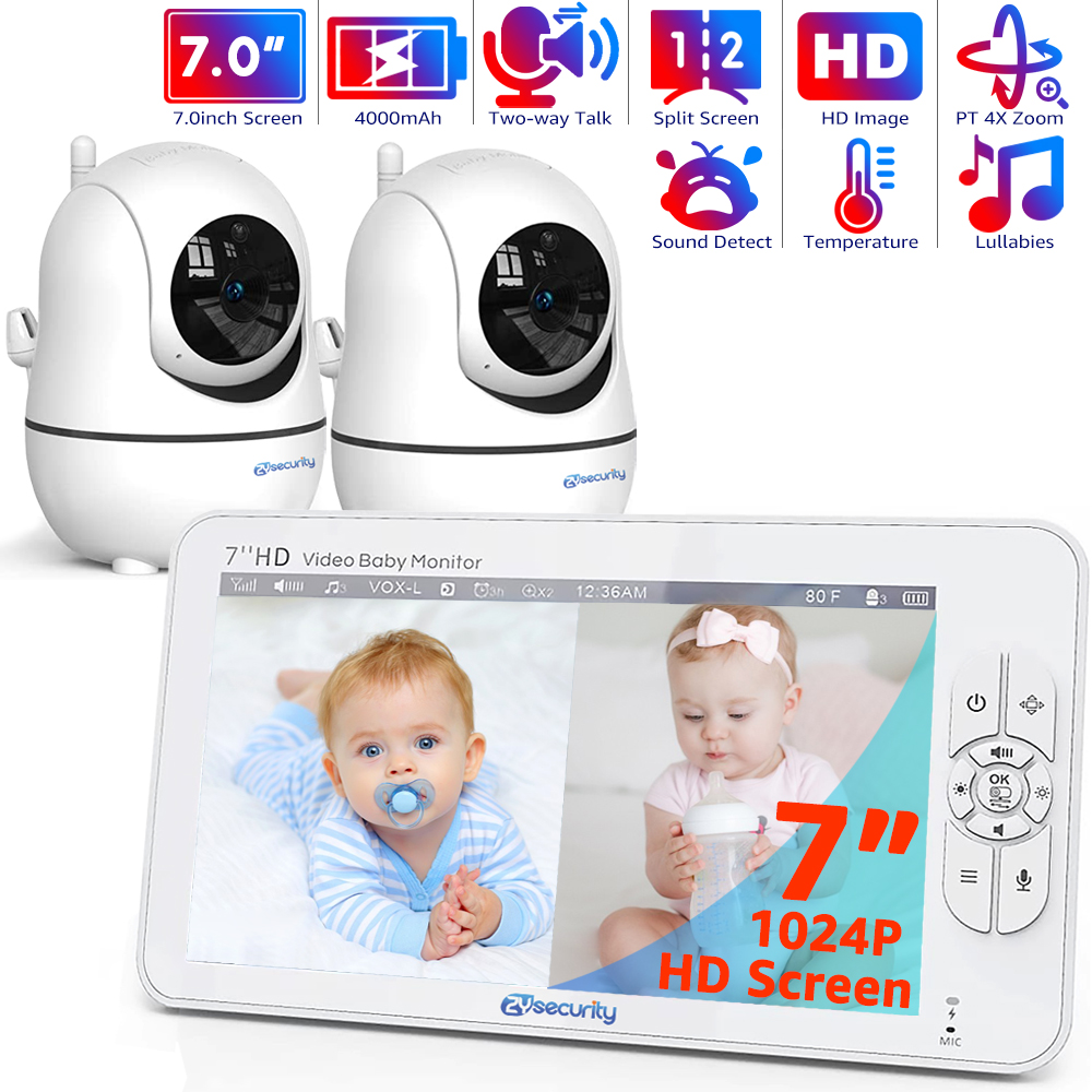 7.0 นิ้ว Video Baby Monitor HD - Wearable Baby Monitor บทวิจารณ์และราคา