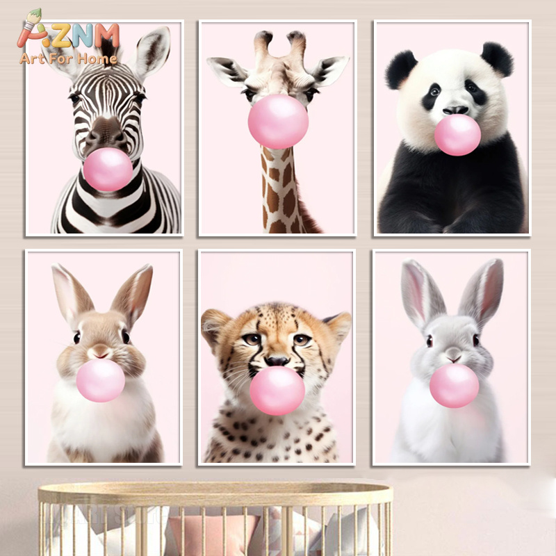 โปสเตอร์ลายพิมพ์สัตว์น่ารัก สี - Baby Nursery Room บทวิจารณ์และราคา