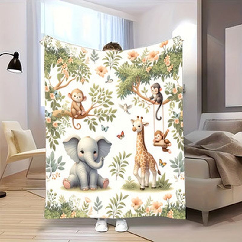 VIKAMA ผ้าห่มเด็กสัตว์ป่าสีน้ำ - Baby Nursery Elephant บทวิจารณ์และราคา
