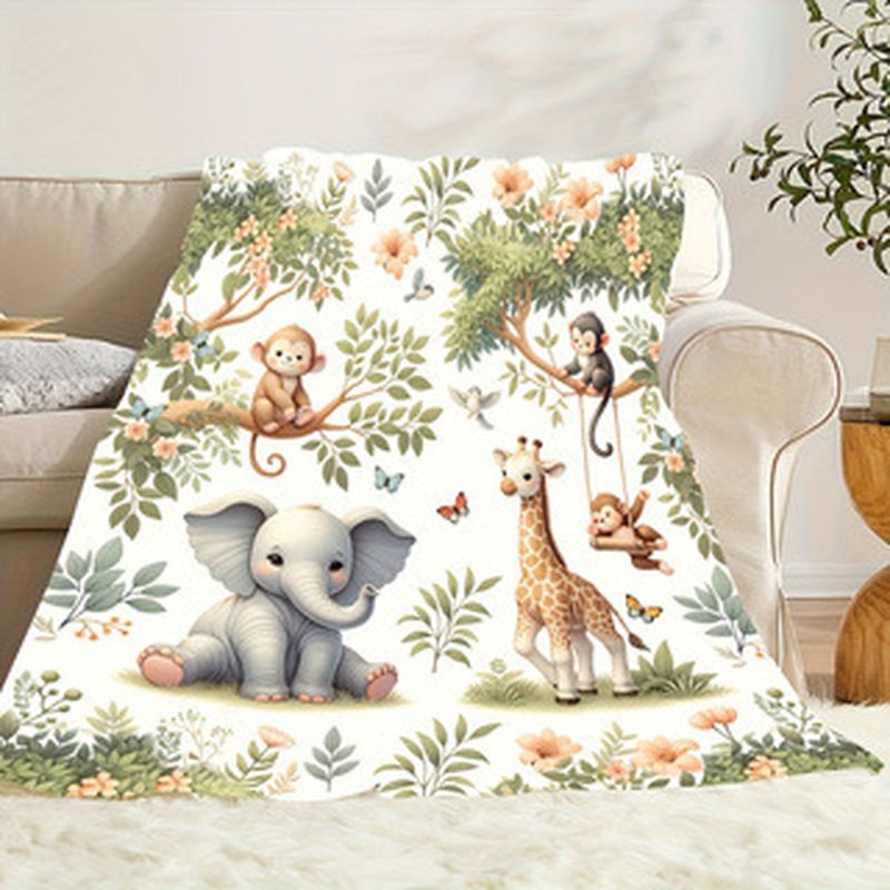 VIKAMA ผ้าห่มเด็กสัตว์ป่าสีน้ำ - Baby Nursery Elephant บทวิจารณ์และราคา