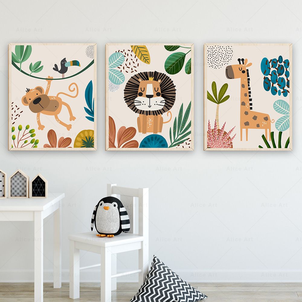 โปสเตอร์ภาพพิมพ์บนผ้าใบลายโบโฮ - Baby Nursery Elephant บทวิจารณ์และราคา