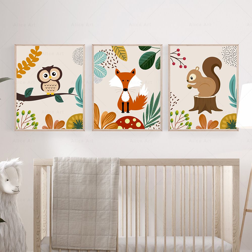 โปสเตอร์ภาพพิมพ์บนผ้าใบลายโบโฮ - Baby Nursery Elephant บทวิจารณ์และราคา