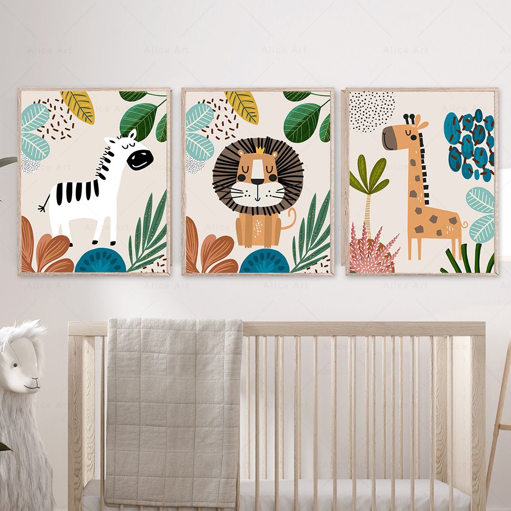 โปสเตอร์ภาพพิมพ์บนผ้าใบลายโบโฮ - Baby Nursery Elephant บทวิจารณ์และราคา