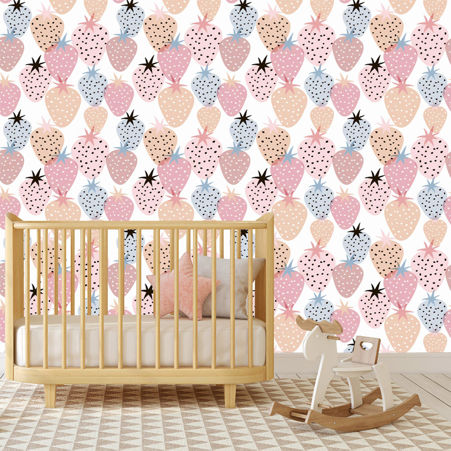 12+ วอลเปเปอร์ลายสตรอเบอร์รี่น - Baby Nursery Wallpaper Girl บทวิจารณ์และราคา