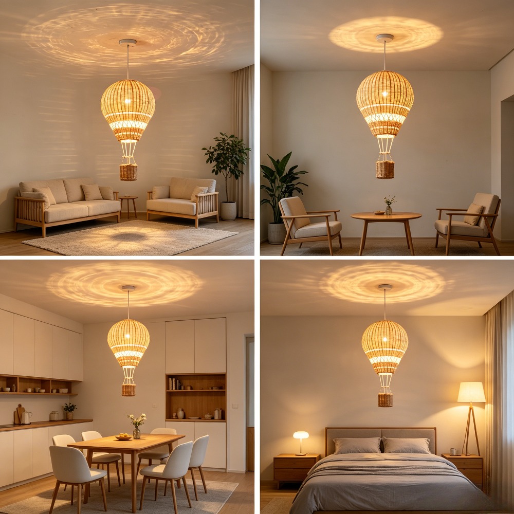 โคมไฟระย้ารูปบอลลูนลมร้อน LED  - Baby Nursery Chandelier บทวิจารณ์และราคา