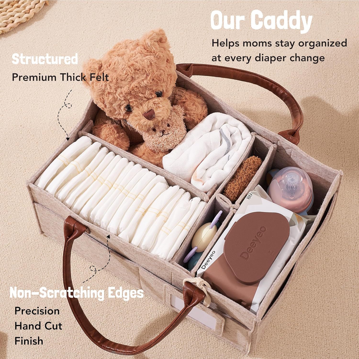ตะกร้าเก็บของเด็กอ่อนแบบมีหูหิ - Baby Bag Nursery บทวิจารณ์และราคา