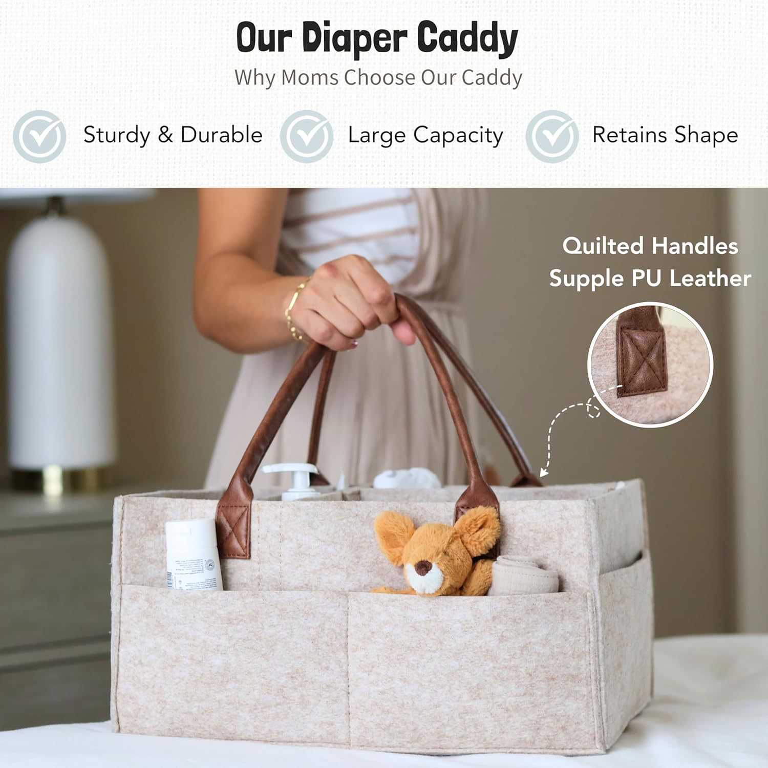 ตะกร้าเก็บของเด็กอ่อนแบบมีหูหิ - Baby Bag Nursery บทวิจารณ์และราคา
