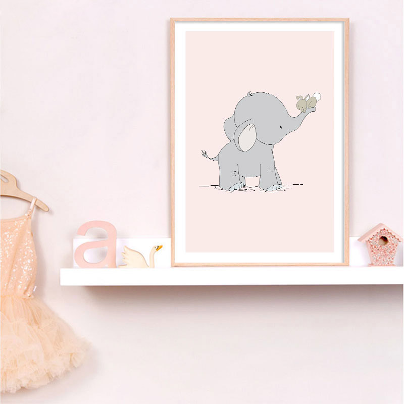 Elephant Nursery Wall Art โปสเ - Baby Nursery Elephant บทวิจารณ์และราคา