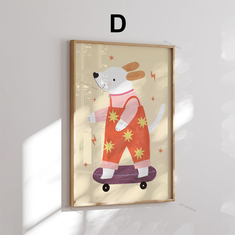 ภาพวาดการ์ตูนสัตว์น่ารักสำหรับ - Baby Nursery Paintings บทวิจารณ์และราคา