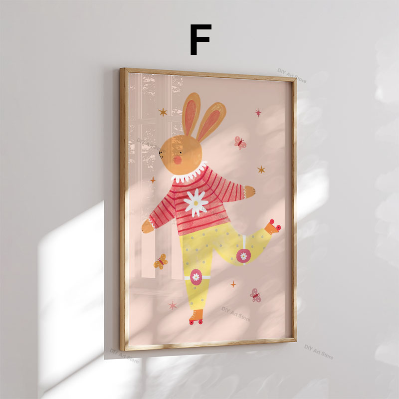 ภาพวาดการ์ตูนสัตว์น่ารักสำหรับ - Baby Nursery Paintings บทวิจารณ์และราคา