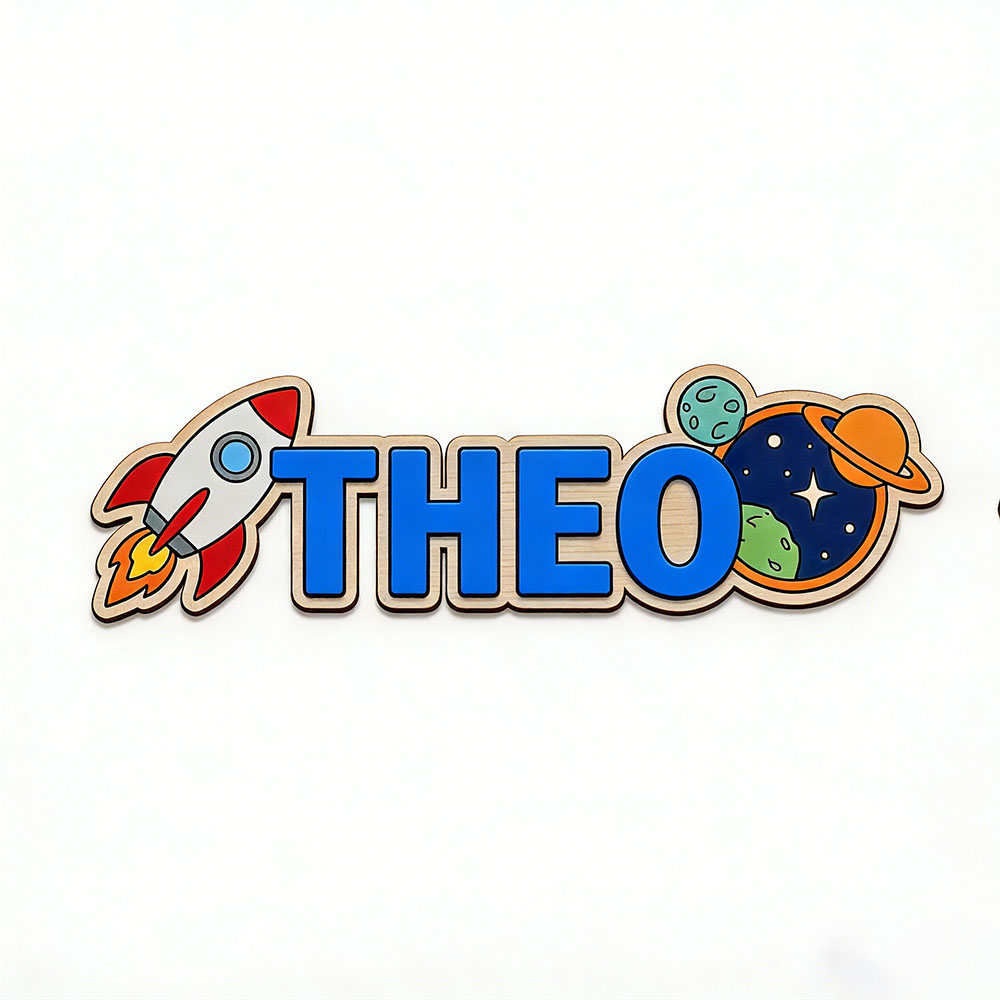 ป้ายชื่อจรวดอวกาศแบบส่วนตัวสำห - Baby Nursery Name บทวิจารณ์และราคา