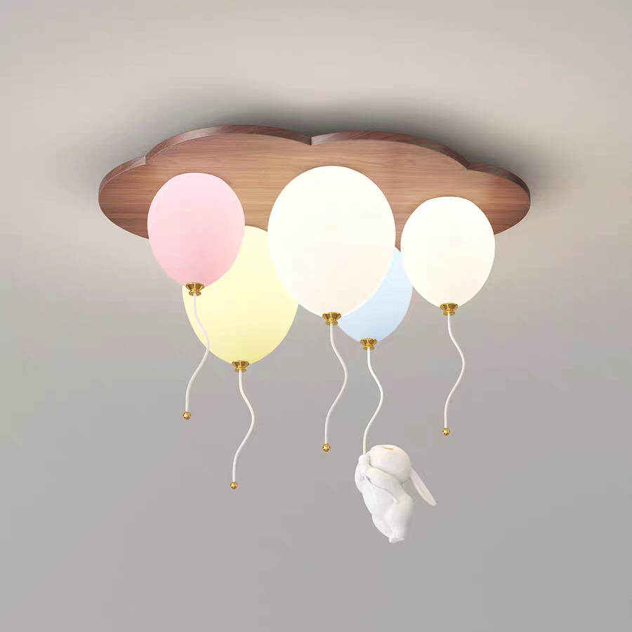 โคมไฟเพดาน LED รูปบอลลูนเมฆ โค - Baby Nursery Chandelier บทวิจารณ์และราคา