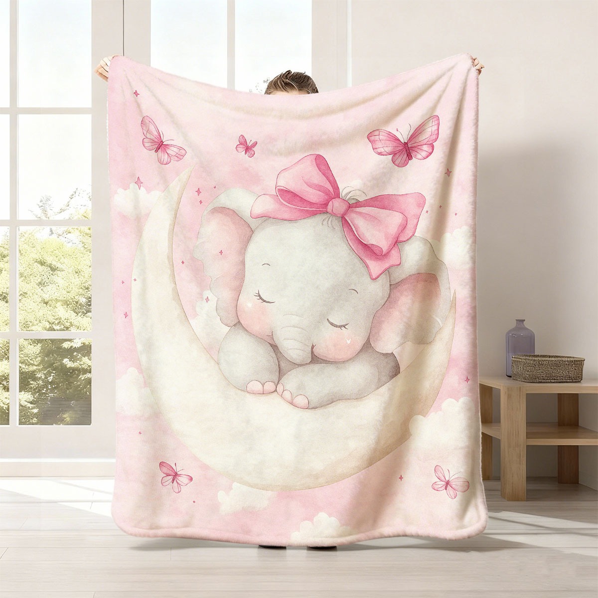 ผ้าห่มลายช้างน้อยนุ่มสบาย สีชม - Baby Nursery Keepsake บทวิจารณ์และราคา