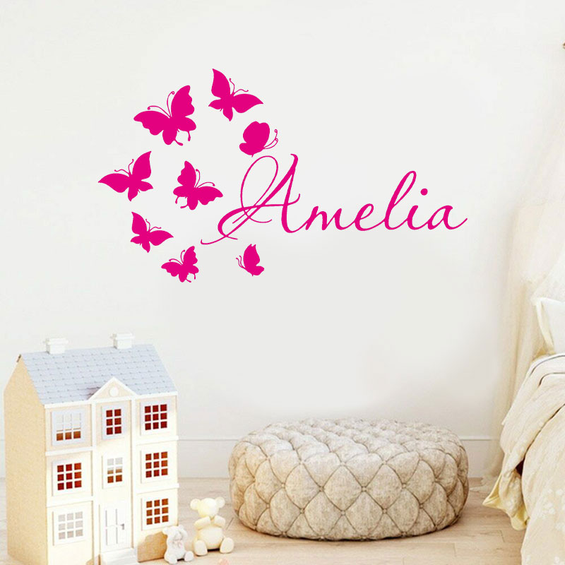 สติ๊กเกอร์ติดผนังลายการ์ตูนผีเ - Baby Nursery Wallpaper Girl บทวิจารณ์และราคา