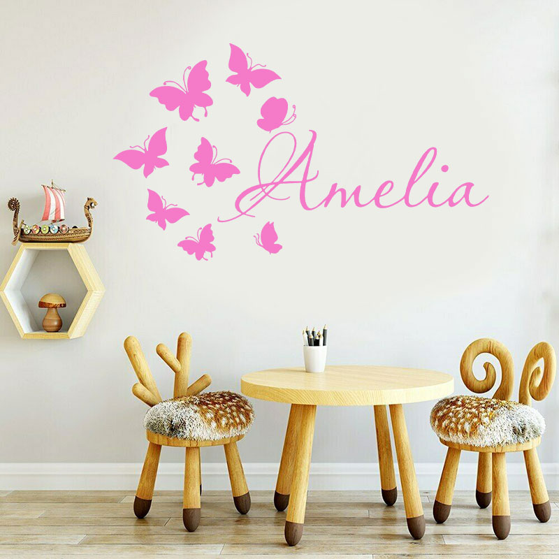 สติ๊กเกอร์ติดผนังลายการ์ตูนผีเ - Baby Nursery Wallpaper Girl บทวิจารณ์และราคา