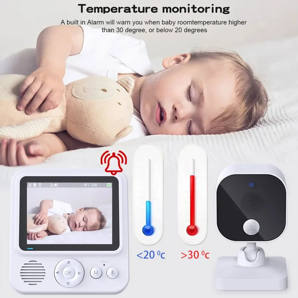 จอภาพวิดีโอสำหรับเด็ก 2.8 นิ้ว - Wearable Baby Monitor บทวิจารณ์และราคา