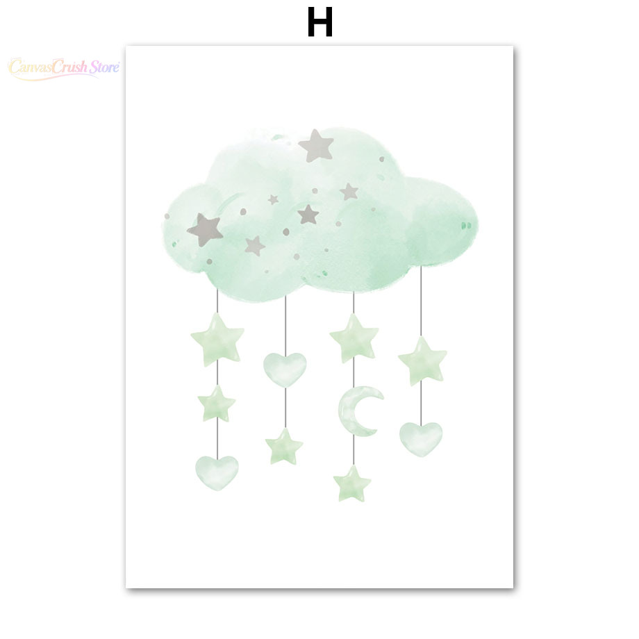 โปสเตอร์ผ้าแคนวาสลายช้าง ลูกโป - Baby Nursery Elephant บทวิจารณ์และราคา
