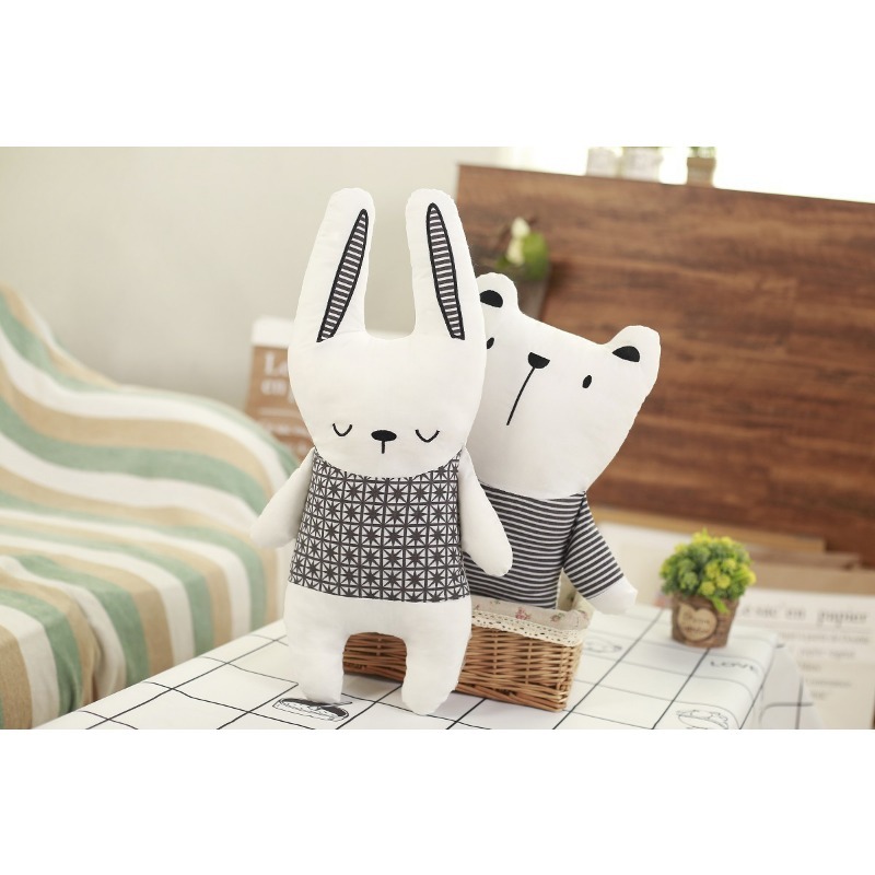 ตุ๊กตาผ้าฝ้ายรูปกระต่าย หมี ยู - Baby Nursery Dolls บทวิจารณ์และราคา