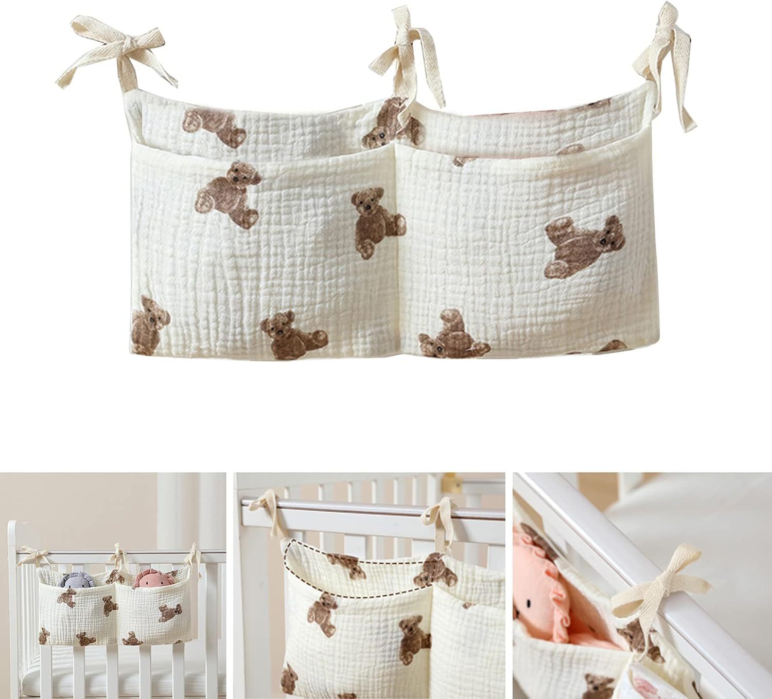 Baby Crib Organizer Cot Caddy  - Baby Bag Nursery บทวิจารณ์และราคา