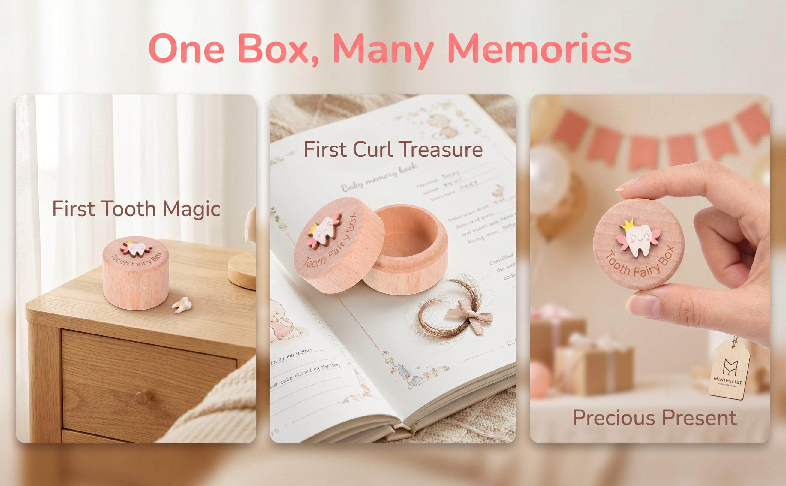 กล่องเก็บฟันน้ำนมเด็ก กล่องไม้ - Baby Nursery Keepsake บทวิจารณ์และราคา