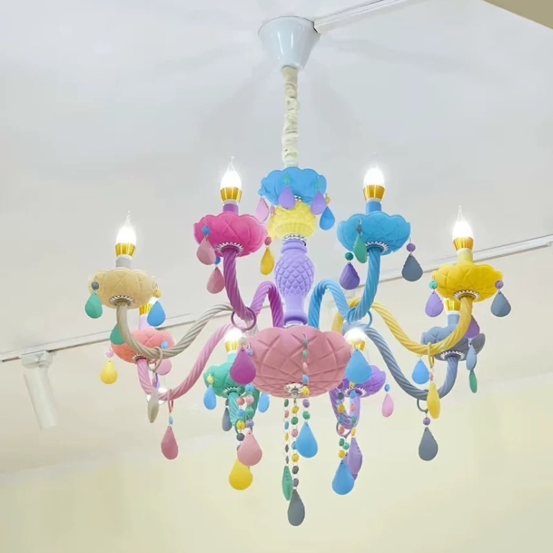 Nordic Macaron ยุโรปสไตล์เทียน - Baby Nursery Chandelier บทวิจารณ์และราคา