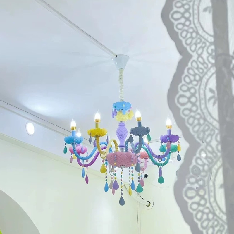 Nordic Macaron ยุโรปสไตล์เทียน - Baby Nursery Chandelier บทวิจารณ์และราคา