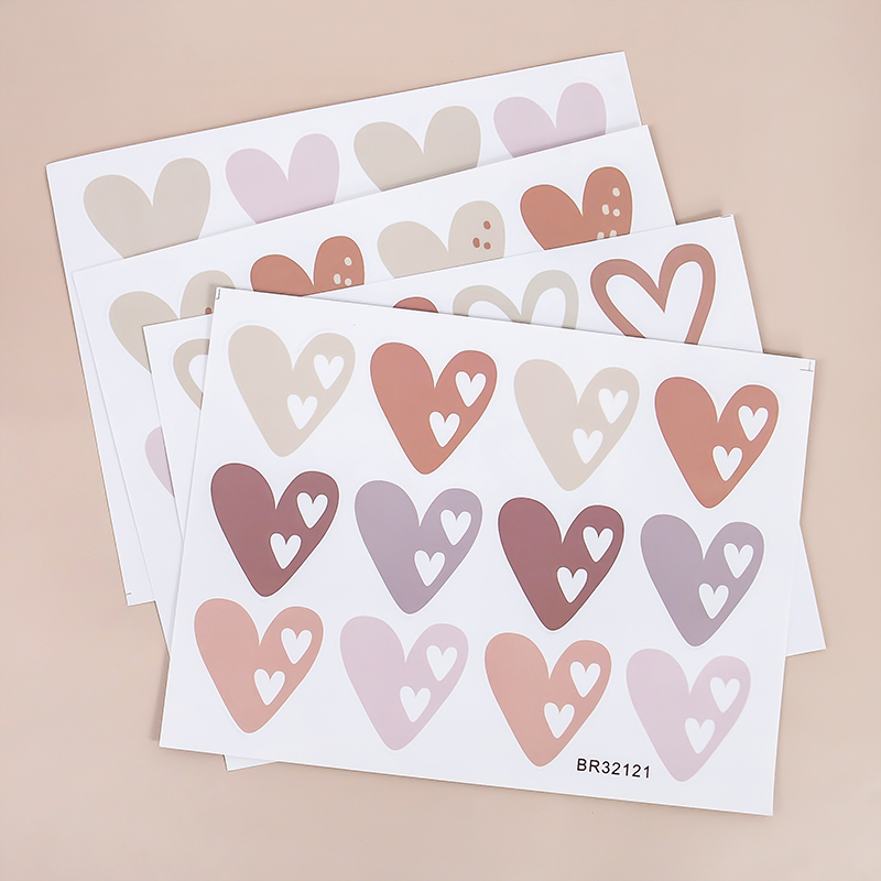 สติกเกอร์ติดผนังรูปหัวใจและหลอ - Baby Nursery Wallpaper Girl บทวิจารณ์และราคา