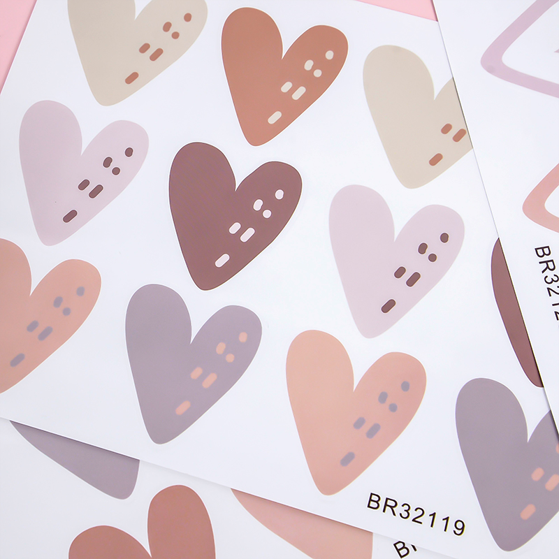 สติกเกอร์ติดผนังรูปหัวใจและหลอ - Baby Nursery Wallpaper Girl บทวิจารณ์และราคา