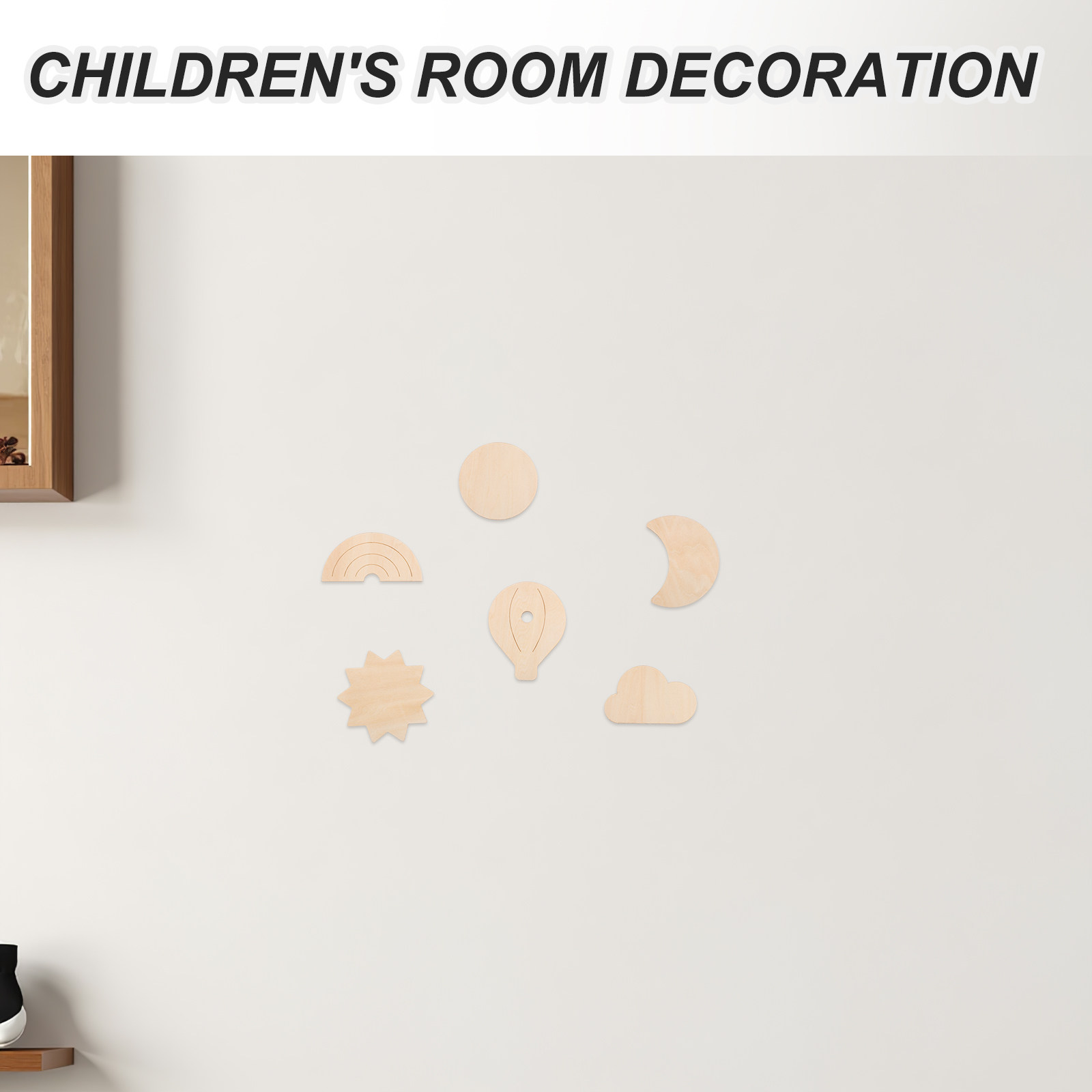 สติ๊กเกอร์ติดผนังไม้ 6 ชิ้น ลา - Baby Nursery Hot Air Balloon Theme บทวิจารณ์และราคา