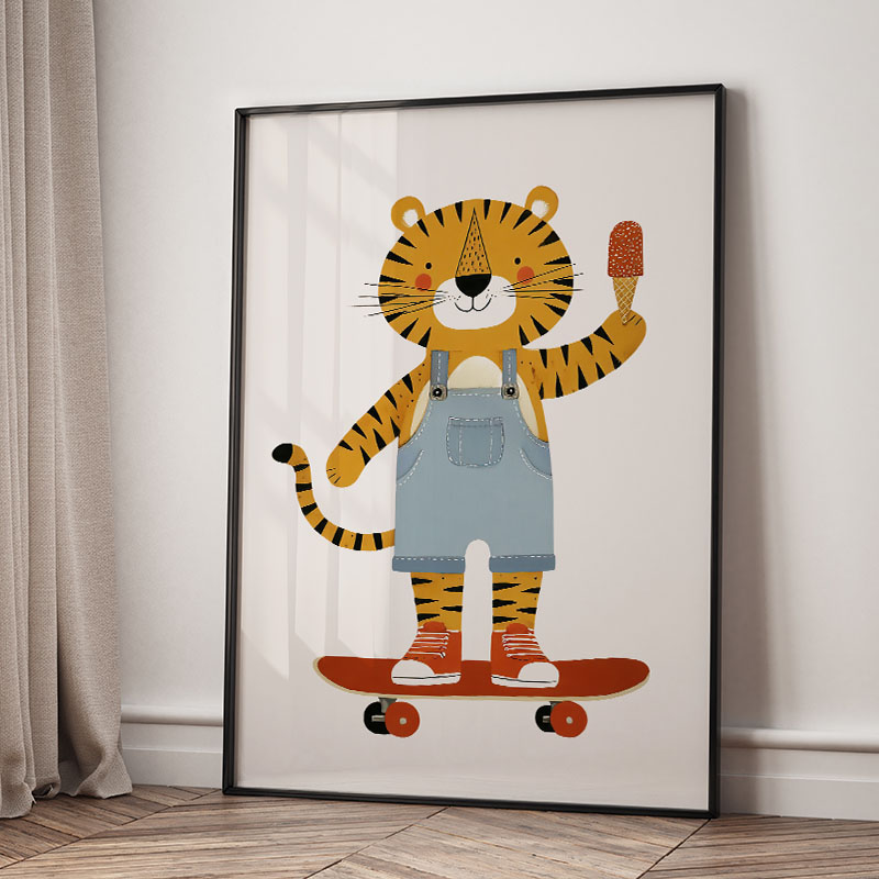 ภาพวาดการ์ตูนสัตว์ตลกๆ สำหรับต - Baby Nursery Paintings บทวิจารณ์และราคา