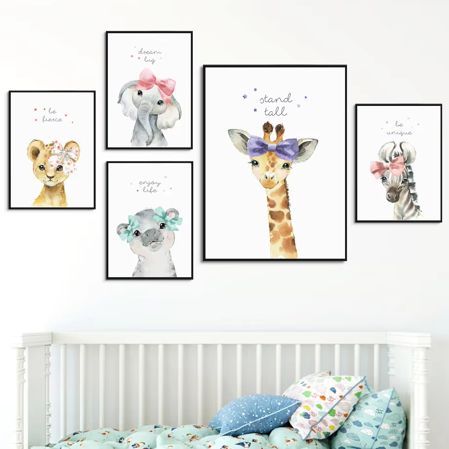 สิงโตม้าลายยีราฟช้าง Hippo ดอก - Baby Nursery Elephant บทวิจารณ์และราคา