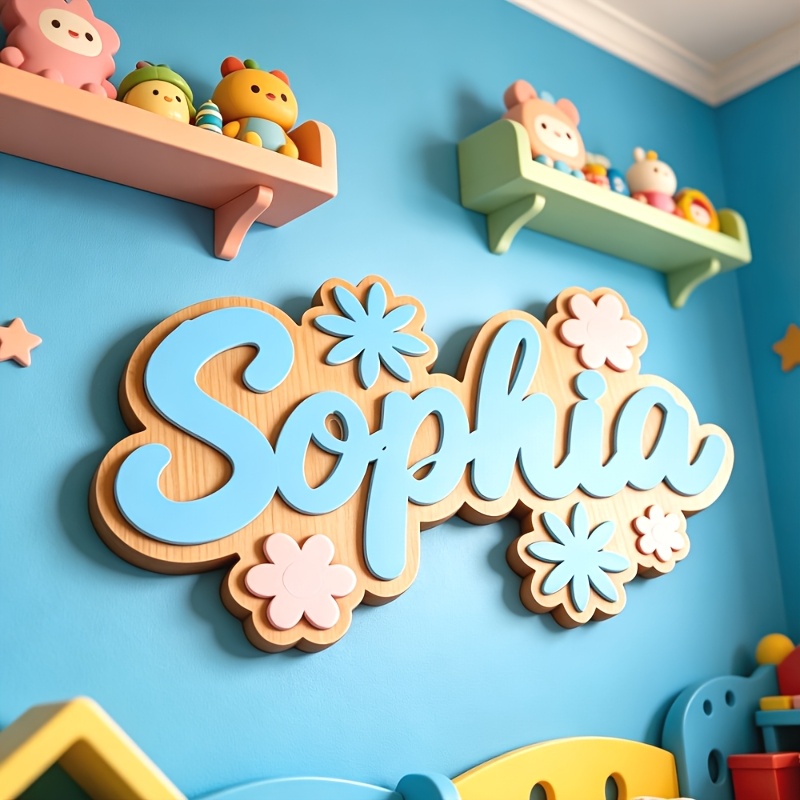 ป้ายห้องพักธีมดอกไม้แบบส่วนตัว - Baby Nursery Name บทวิจารณ์และราคา
