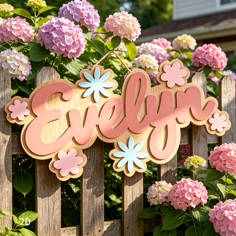 ป้ายห้องพักธีมดอกไม้แบบส่วนตัว - Baby Nursery Name บทวิจารณ์และราคา