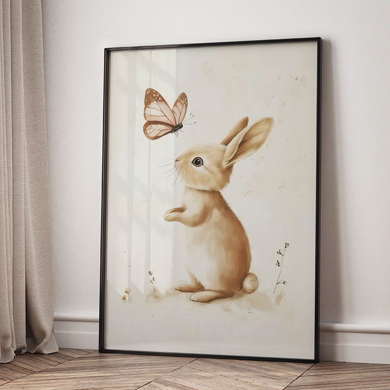 หมี กระต่าย สุนัขจิ้งจอก กวางก - Baby Nursery Paintings บทวิจารณ์และราคา