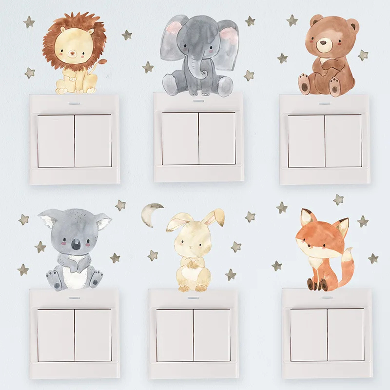 สติ๊กเกอร์ติดผนังรูปสัตว์ป่าแส - Baby Nursery Wallpaper Girl บทวิจารณ์และราคา