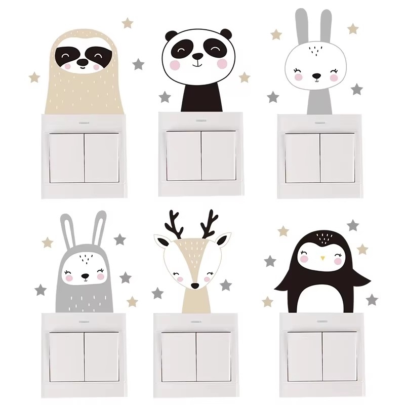สติ๊กเกอร์ติดผนังรูปสัตว์ป่าแส - Baby Nursery Wallpaper Girl บทวิจารณ์และราคา