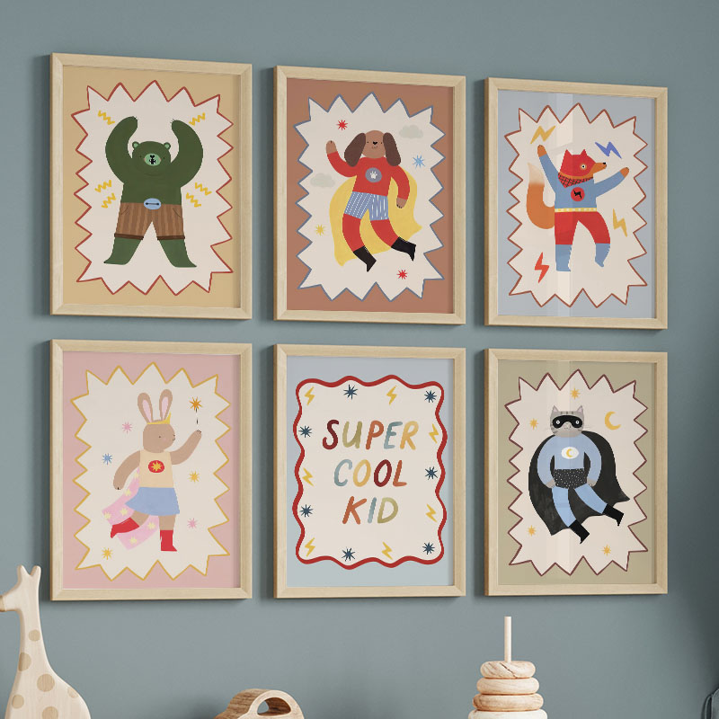 ภาพวาดการ์ตูนตลกๆ สุดเท่ห์ สำห - Baby Nursery Room บทวิจารณ์และราคา